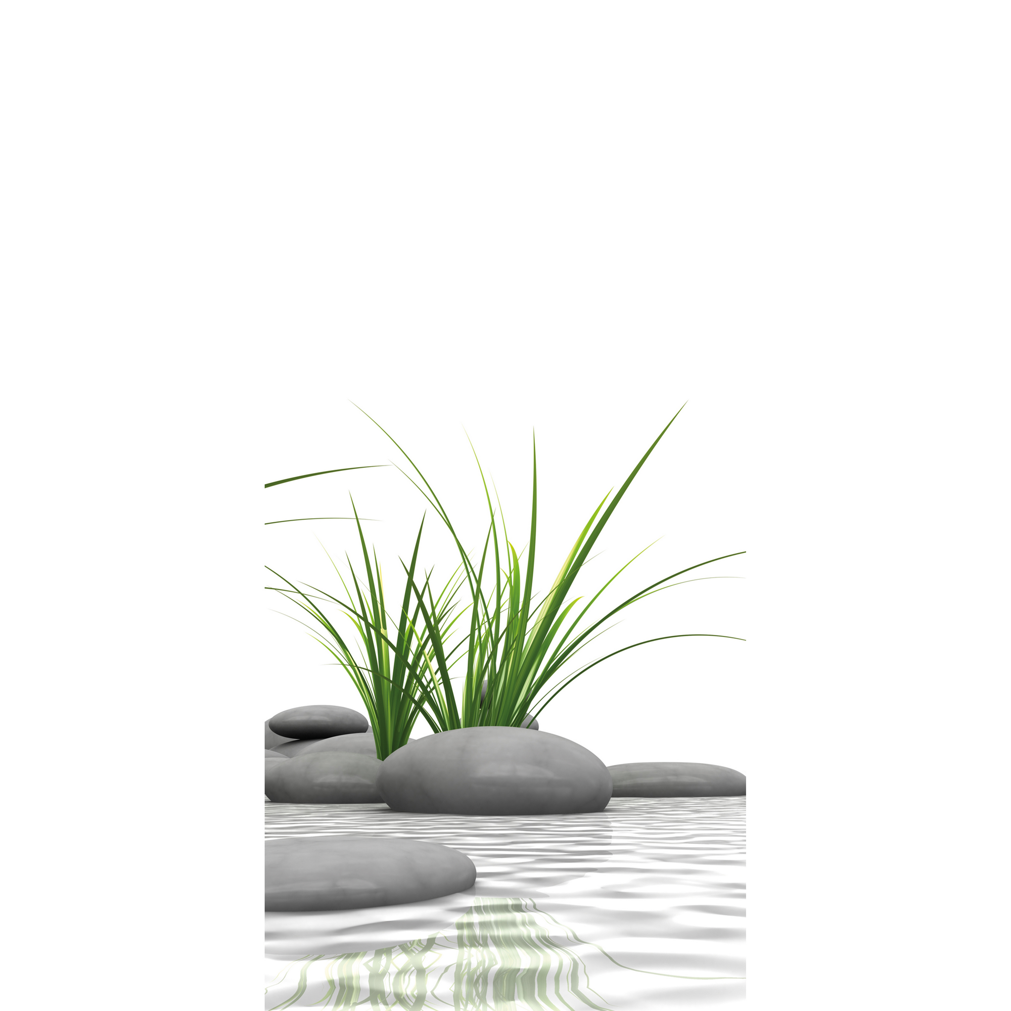 Duschrückwand 'DecoDesign' Motiv Zen-Steine & Gras, 90 x 210 cm + product picture