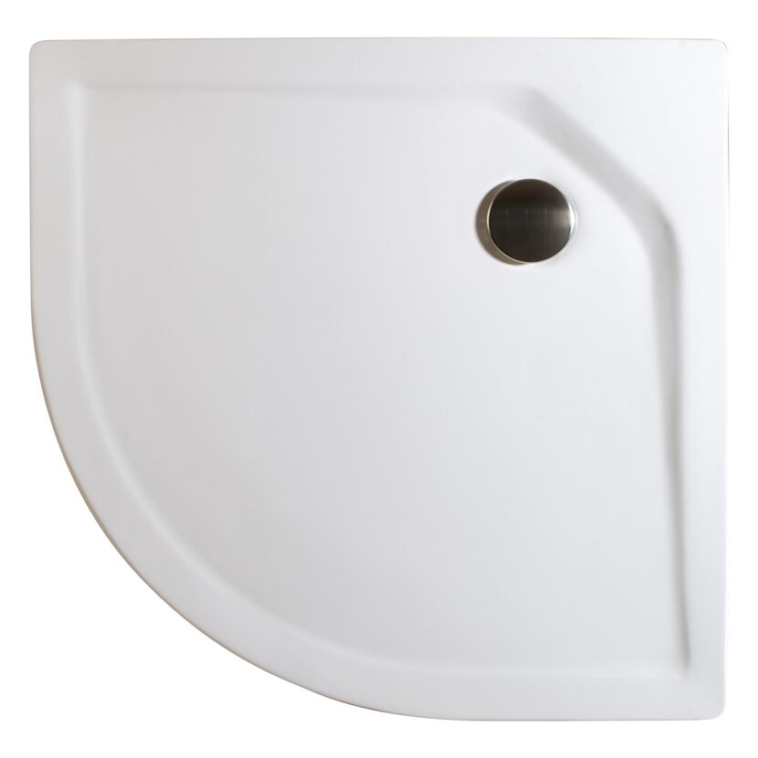 Duschwanne, Sanitäracryl, extra-flach, rund, 13-20 cm, 90 x 90 x 3,5 cm