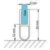 Dichtungsstreifen für 5 mm Glas