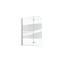 Verkleinertes Bild von Badewannenfaltwand 'Komfort' Liane-Dekor quer, aluminiumfarben, 112 x 140 cm, 2-teilig