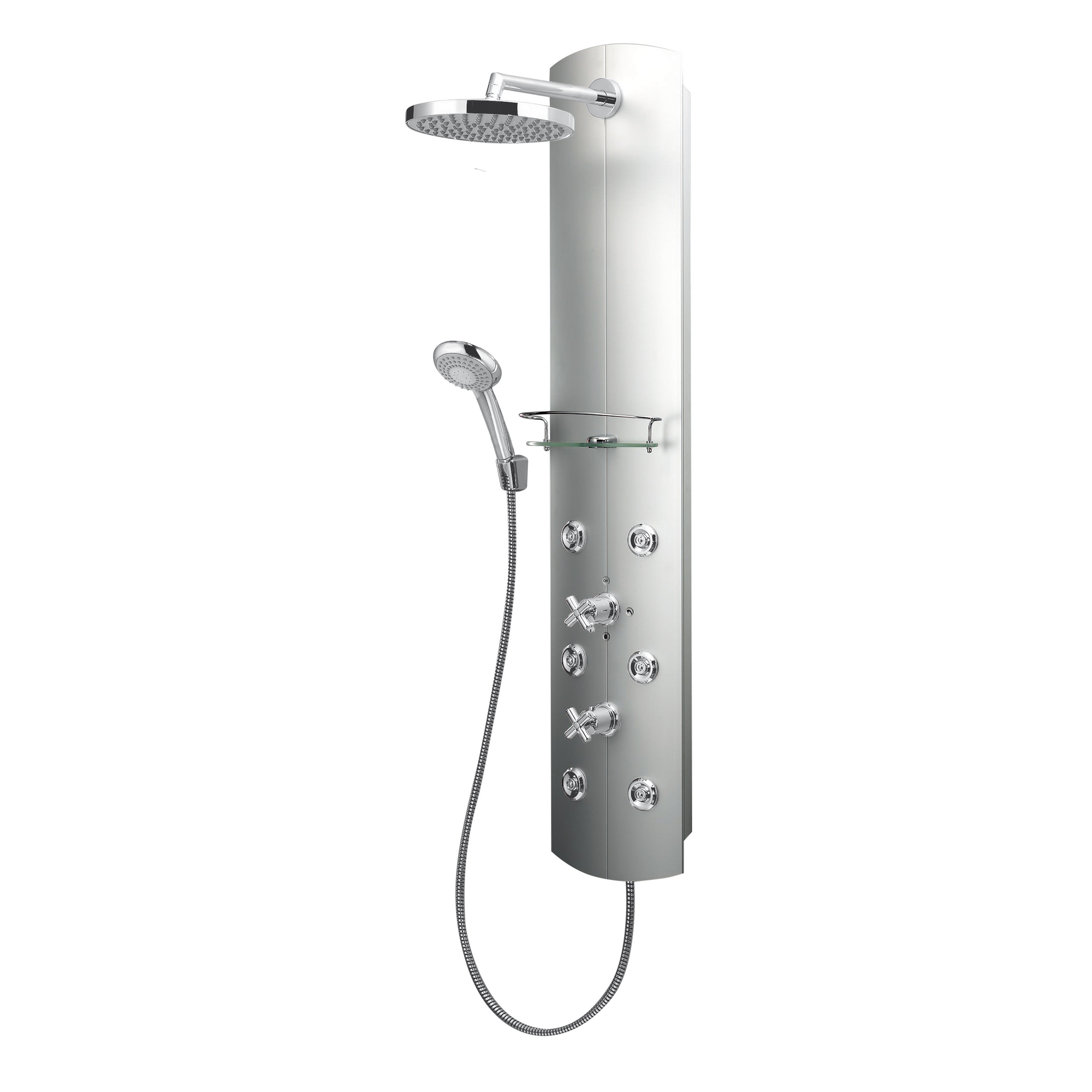 Duschpaneel 'DuschMaster' mit Thermostat, rund, 135 cm + product picture