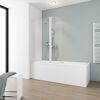 Badewanne mit Duschabtrennung