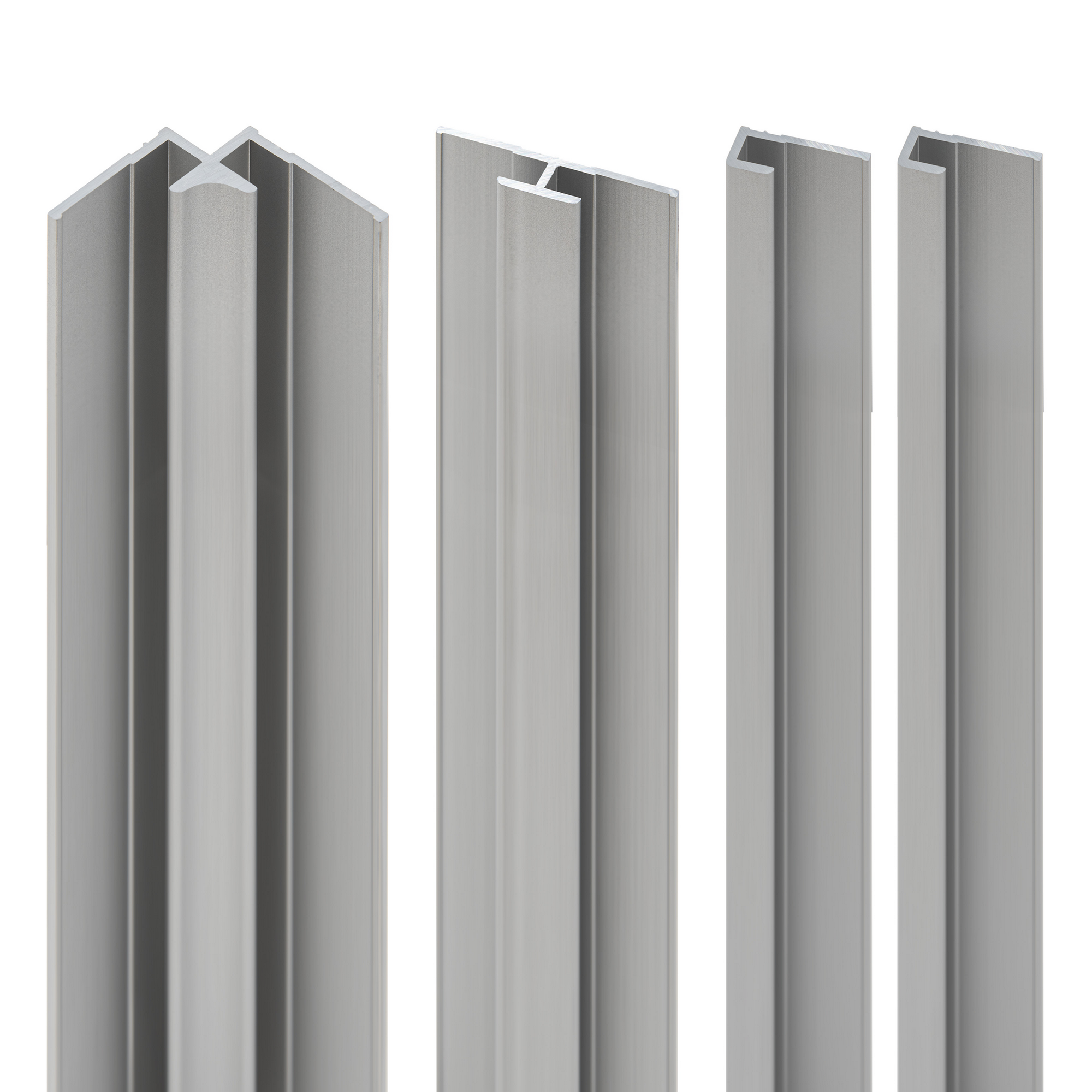 Profil-Set für Duschrückwande 'DecoDesign' aluminiumfarben, 4-teilig + product picture