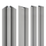 Verkleinertes Bild von Profil-Set für Duschrückwande 'DecoDesign' aluminiumfarben, 4-teilig