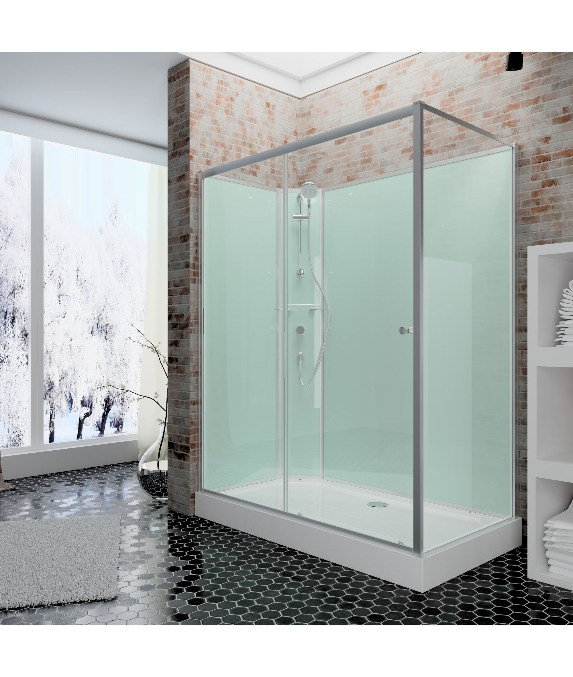 Duschkabine mit Schiebetür