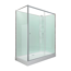 Eckdusche mit Schiebetür 'Ibiza' links, vollgerahmt, light-green, 120 x 204 x 80 cm