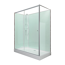 Eckdusche mit Schiebetür 'Ibiza' links, vollgerahmt, light-green, 120 x 204 x 90 cm