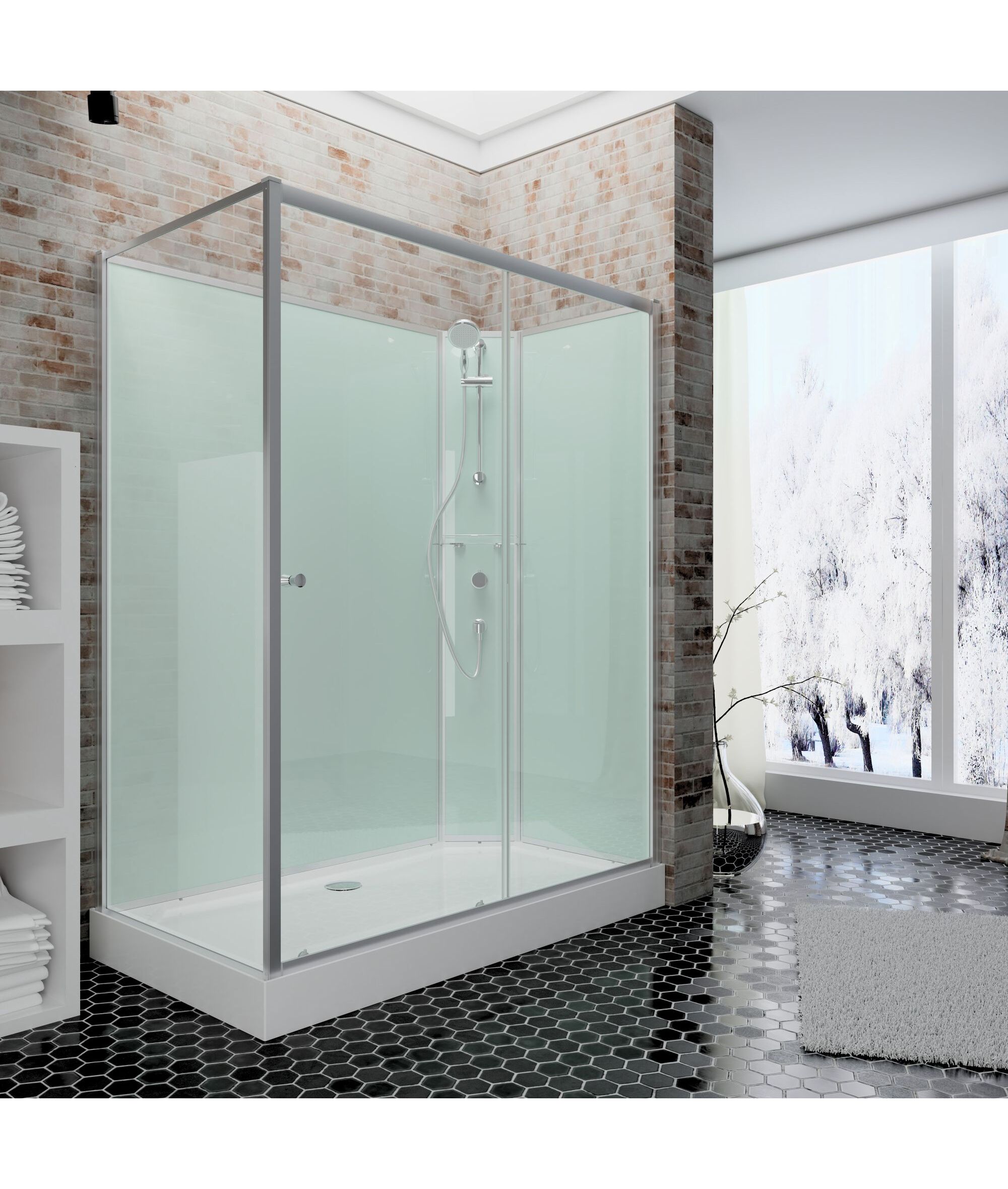 Duschkabine mit Schiebetür