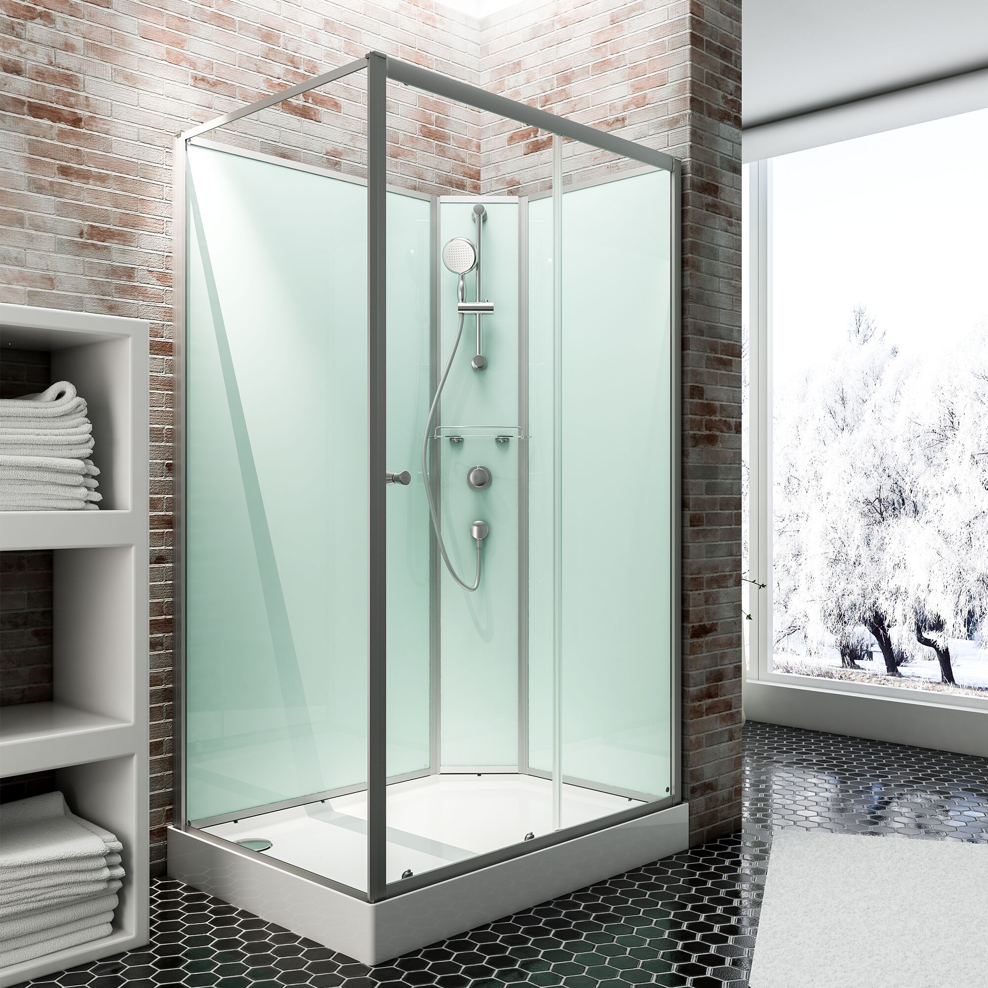 Duschkabine Ibiza mit Eckeinstieg