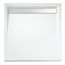 Verkleinertes Bild von Duschwanne, Sanitäracryl, mit Rinne, weiß, quadratisch, 90 x 90 x 2,5 cm