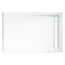Verkleinertes Bild von Duschwanne, Sanitäracryl, mit Rinne, weiß, rechteckig, 120 x 80 x 2,5 cm
