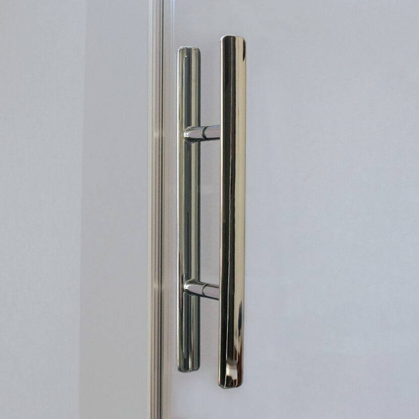 Drehtür 'Europa Design' für Seitenwand, links, 90 cm, Klarglas inklusive Beschichtung