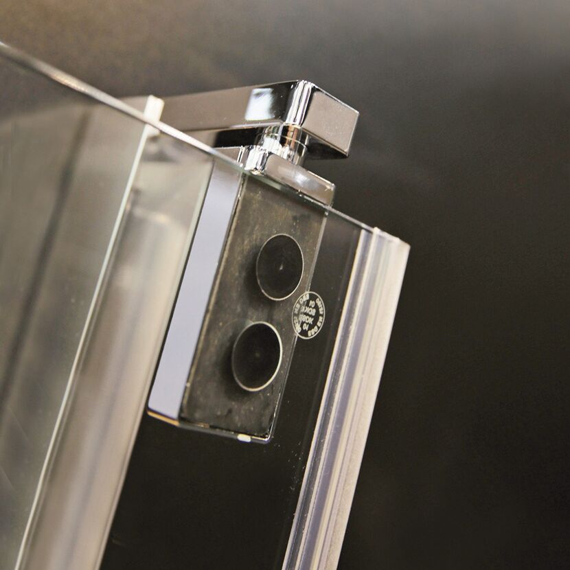 Drehtür 'Europa Design' für Seitenwand, links, 90 cm, Klarglas inklusive Beschichtung