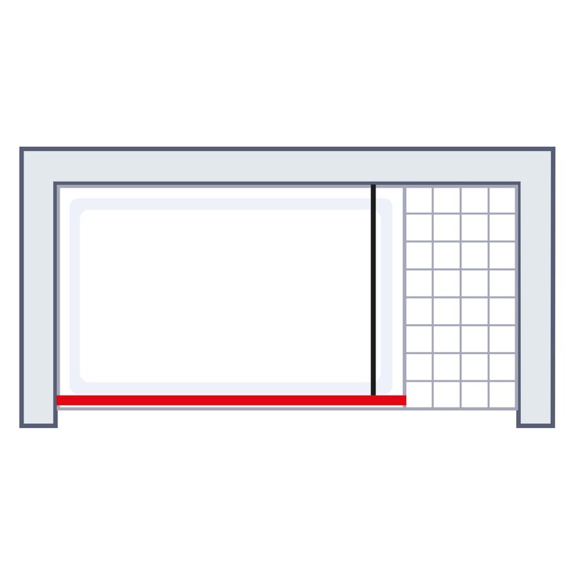 Walk-In-Duschwand 'Alexa Style 2.0 Atelier 1' schwarz 200 x 120 cm