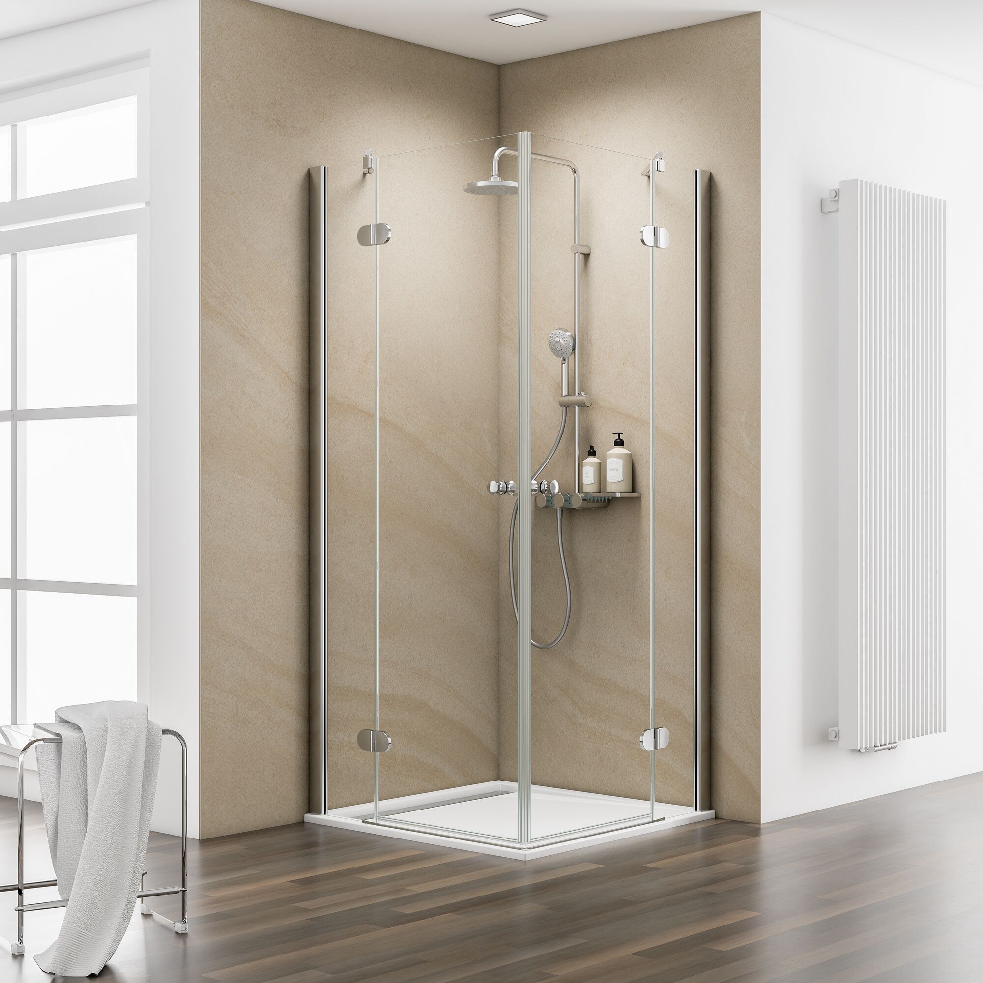 Duschkabine in einem Badezimmer