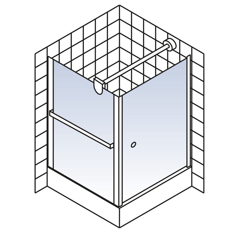 Duschkabine Garant Drehtür 200 x 90 cm
