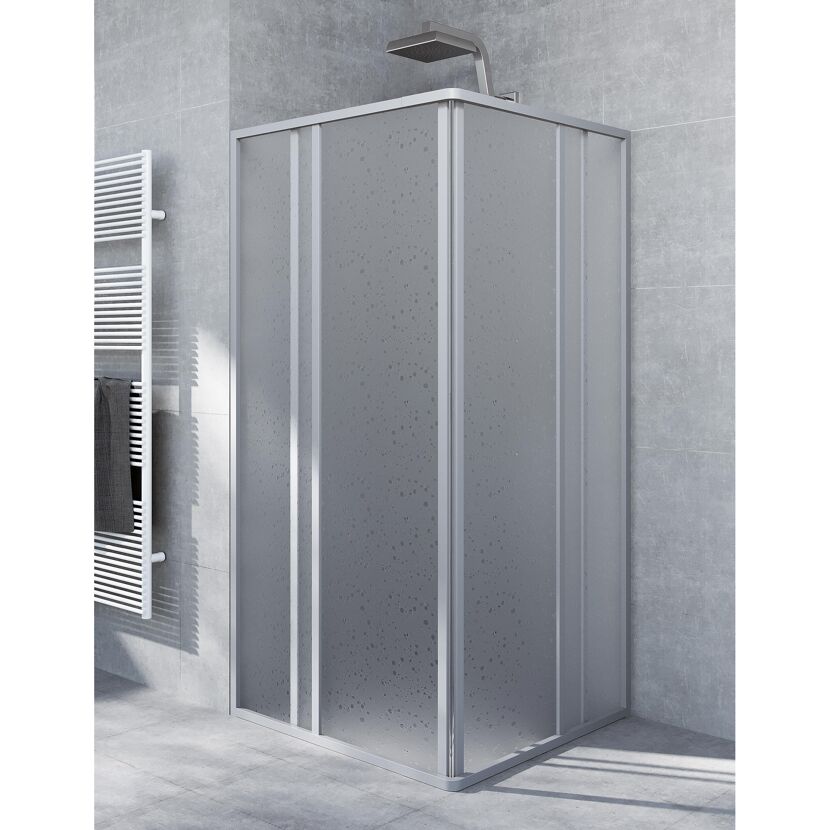 Eckdusche weiß 78-88 x 185 cm