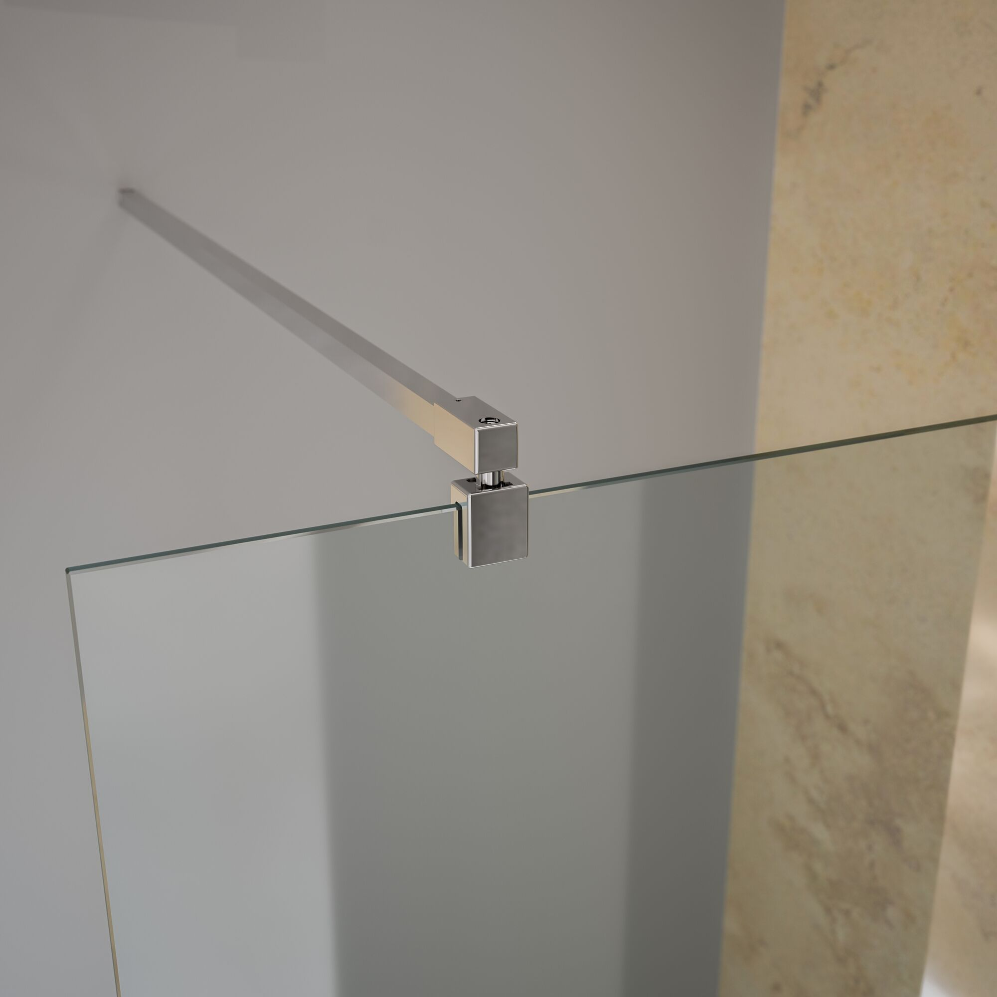 Walk-In-Duschwand 'Toura' chromfarben 90 x 200 cm