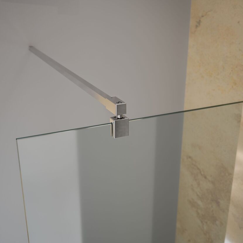 Walk-In-Duschwand 'Toura' chromfarben 90 x 200 cm