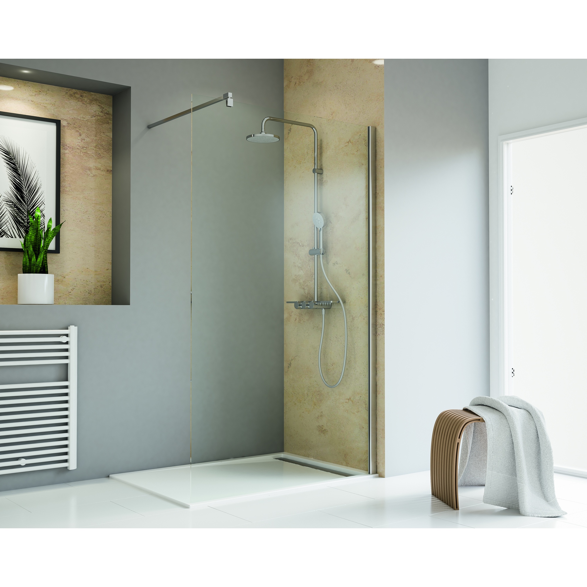 Schulte Duschwand 'Toura' Walk-In 100 cm ǀ toom Baumarkt