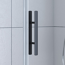 Verkleinertes Bild von Drehtür 'Europa Design' für Nische, links, teilgerahmt, schwarz-matt, 80 x 200 cm