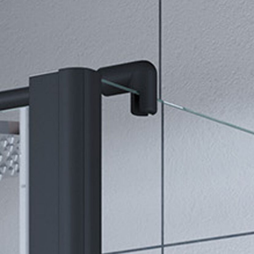 Duschkabine Elana 6 Pendeltür Schwarz