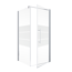 Verkleinertes Bild von Runddusche mit Drehtür 'Alexa Style 2.0' teilgerahmt, gestreift, aluminiumfarben, 90 x 90 x 192 cm