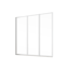 Verkleinertes Bild von Badewannenfaltwand 'Komfort', vollgerahmt, weiß, 127 x 121 cm, 3-teilig