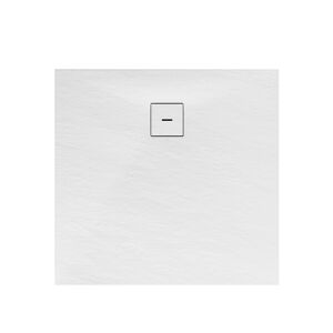Duschwanne, Mineralguss, flach, weiß, quadratisch, 90 x 90 x 4 cm