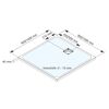 Duschwanne Mineralguss Stein EP Quadrat 90 x 90 cm