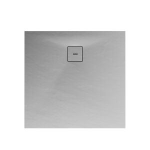 Duschwanne, Mineralguss, flach, grau, quadratisch, 100 x 100 x 4 cm