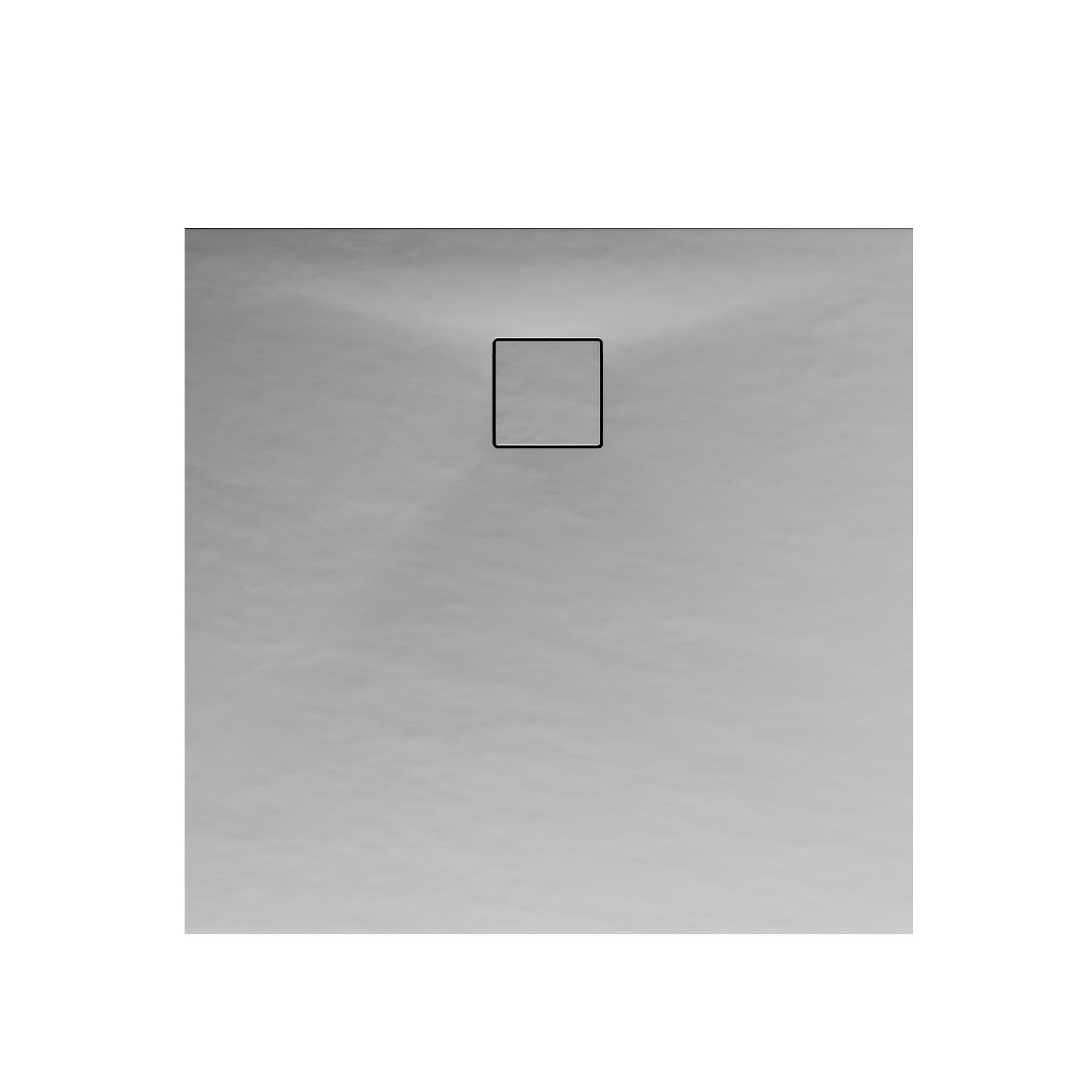Schulte Duschwanne Mineralguss flach grau quadratisch 100 x 100 x 4 cm