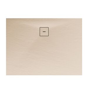 Duschwanne, Mineralguss, flach, sand, rechteckig, 100 x 80 x 4 cm