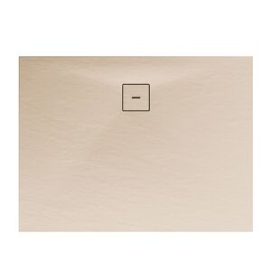 Duschwanne, Mineralguss, flach, sand, rechteckig, 120 x 80 x 4 cm