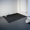 Schwarze Duschwanne aus Mineralguss