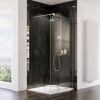 Duschrückwand 'DecoDesign' Steinoptik anthrazit, 100 x 255 cm