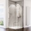 Duschrückwand 'DecoDesign' Steinoptik hellgrau, 100 x 255 cm