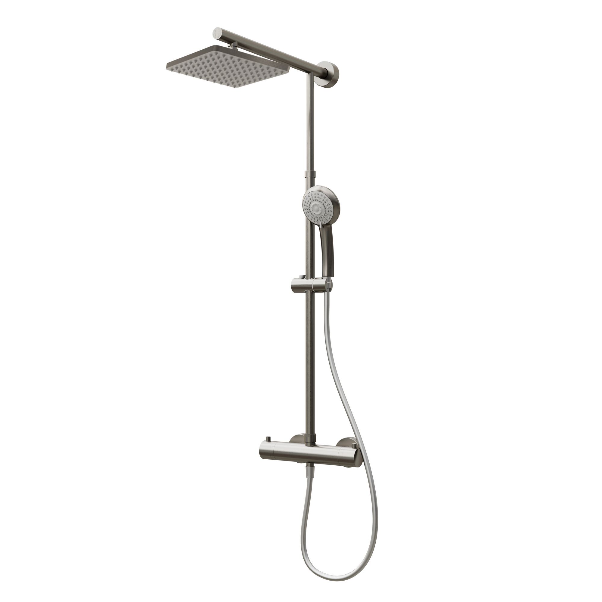 Duschsystem mit Thermostat, Kopf- und Handbrause