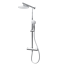 Verkleinertes Bild von Duschsystem 'DuschMaster Rain Classic White Style' mit Thermostat, rund, 155 cm
