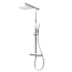 Verkleinertes Bild von Duschsystem 'DuschMaster Rain Classic White Style' mit Thermostat, eckig, 155 cm