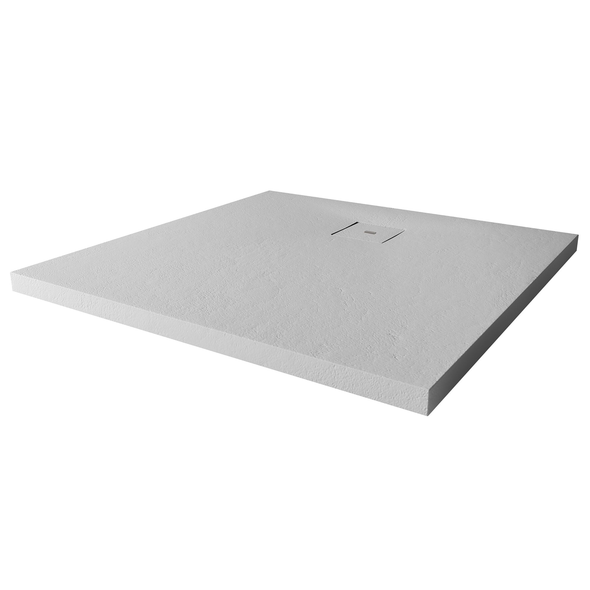 Duschwanne aus Mineralguss in Steingrau