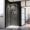 Duschkabine mit Regendusche und Handbrause