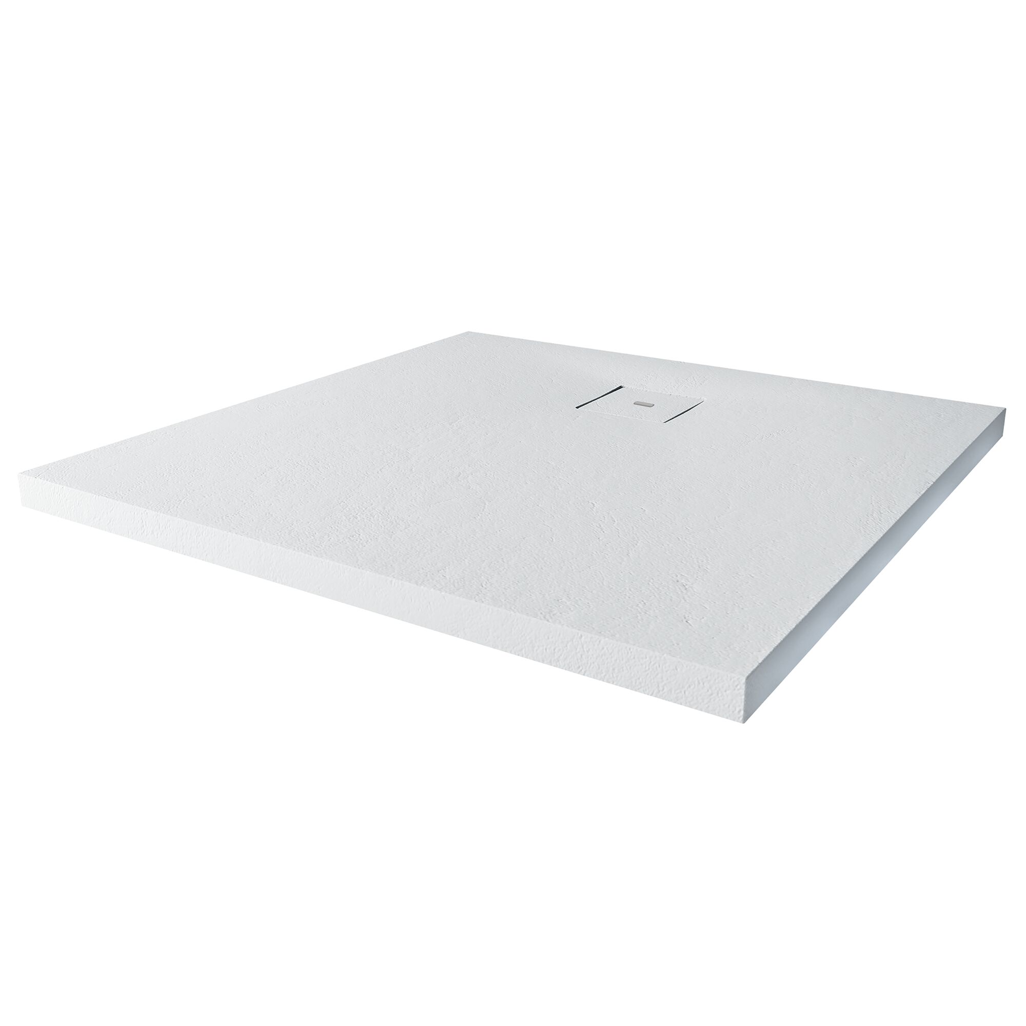 Weiße quadratische Duschwanne