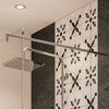 Walk-In Duschwand 'Beta' teilgerahmt, Klarglas chromefarben 120 x 190 cm