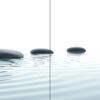 Duschrückwand 'DecoDesign' Zen-Steine Wasser 210 x 90 x 90 cm, über Eck