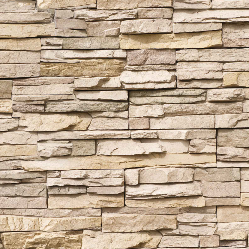 Beige Steinwand