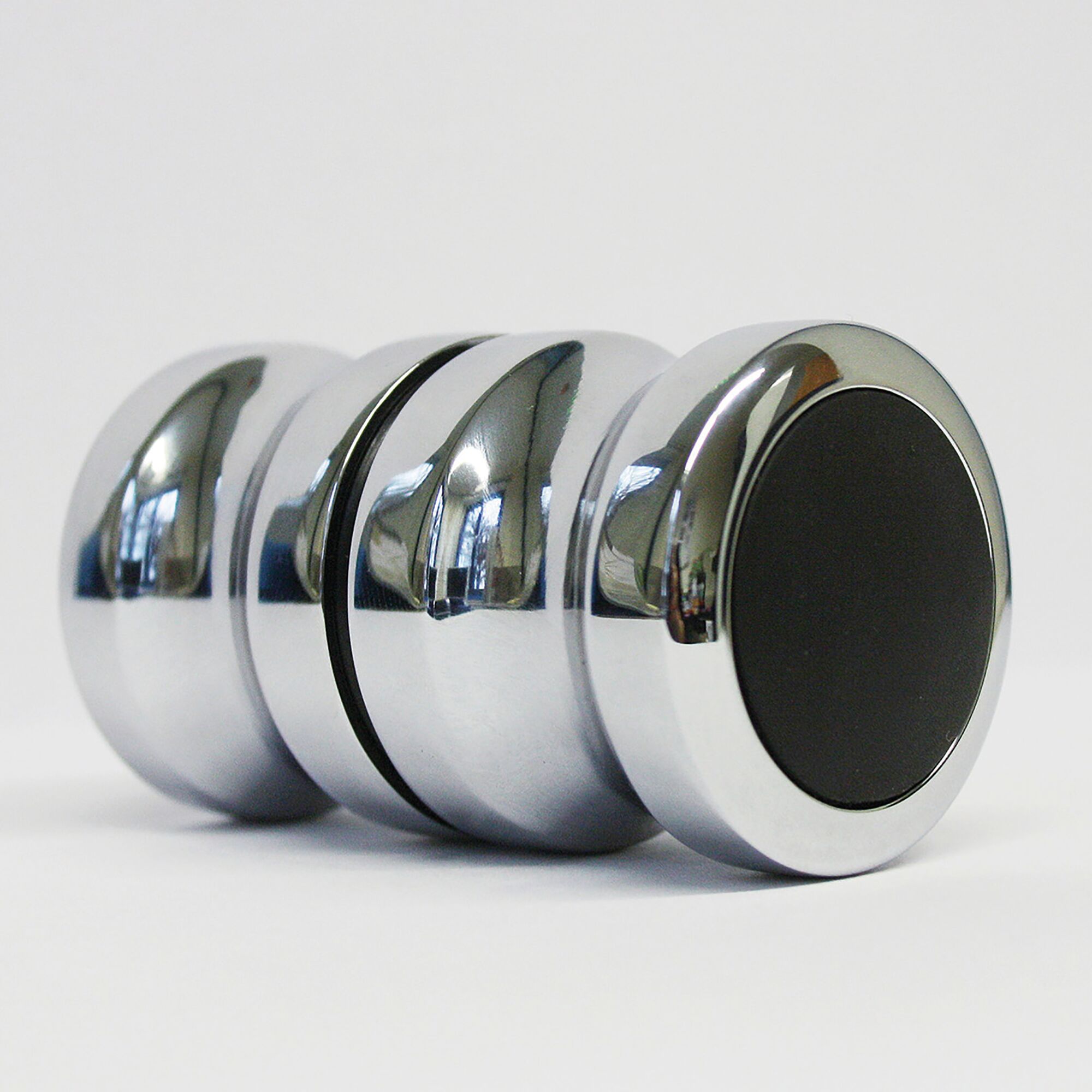 Chrom Türklinke mit schwarzer Rosette