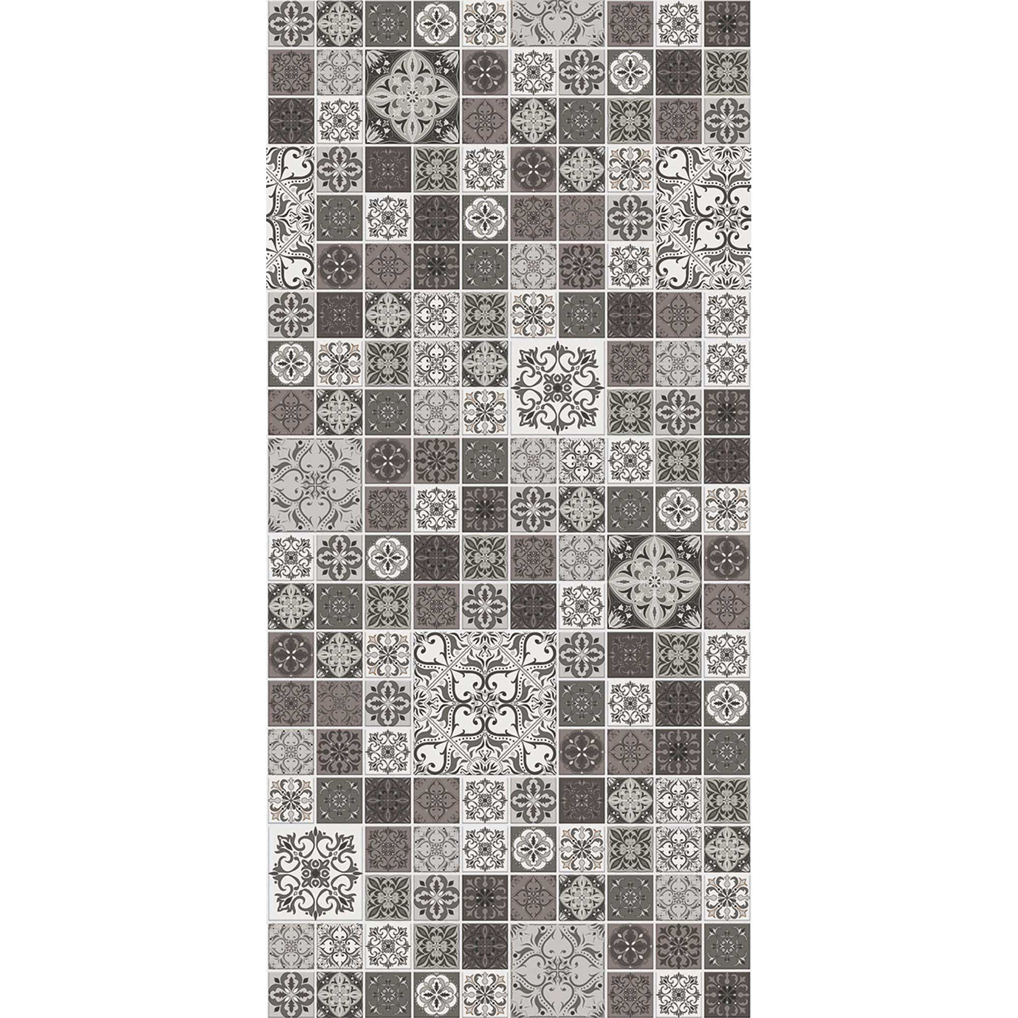 Duschrückwand Fliesenoptik Marokko-Design grau/weiß 100 x 255 cm + product picture