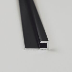 Abschlussprofil für Rückwandplatten, eckig, schwarz matt, 2100 mm