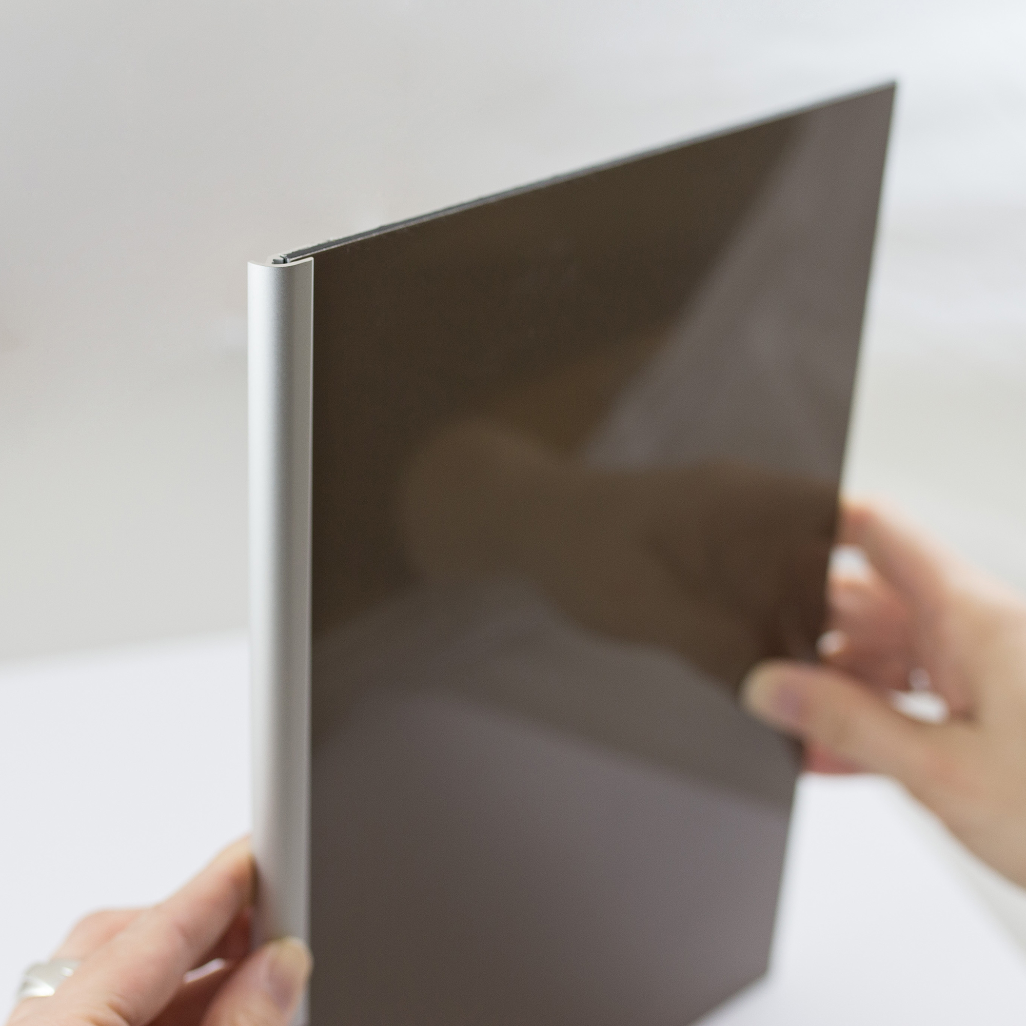 Abschlussprofil für Rückwandplatten, rund, alu silber matt, 2550 mm + product picture